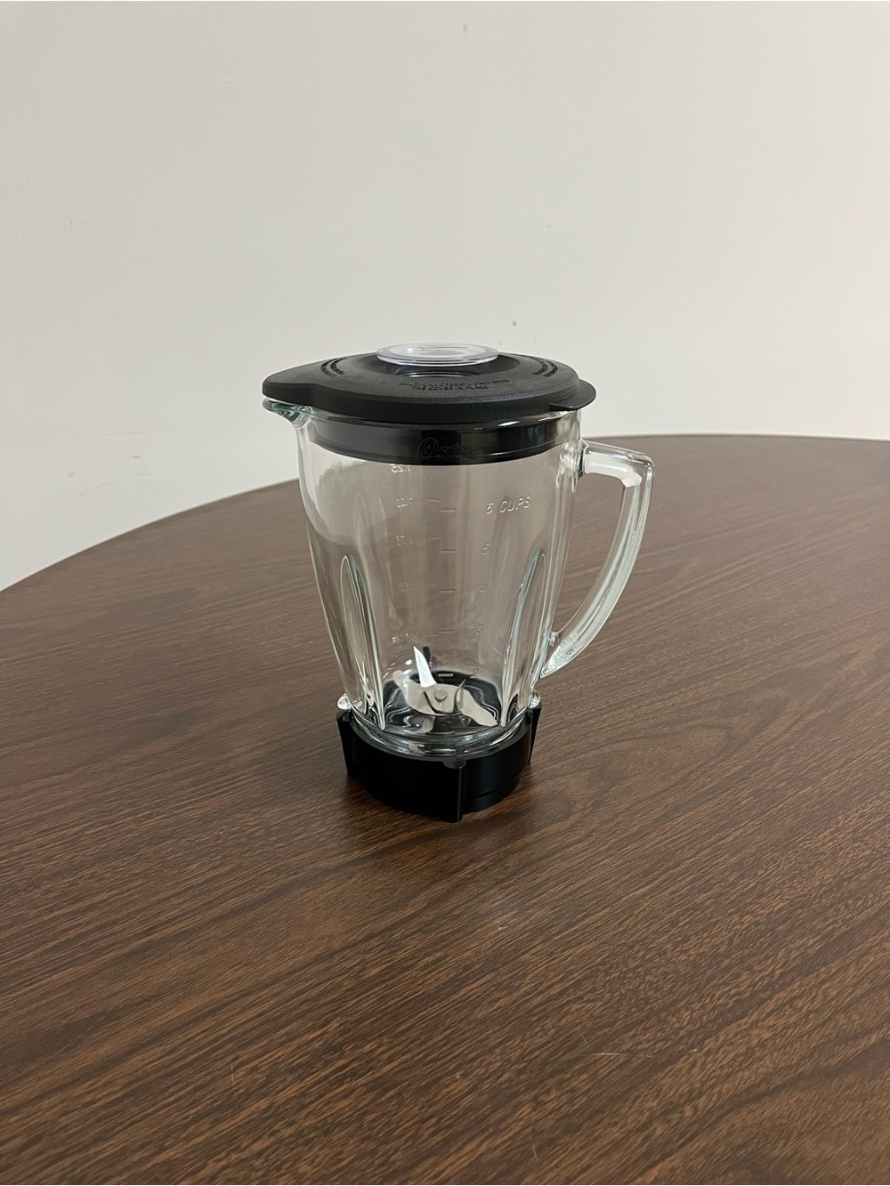 Oster 6-Cup Glass Blender Jar w/ Lid, Blade & Base Assembly 1.5L Black Clear